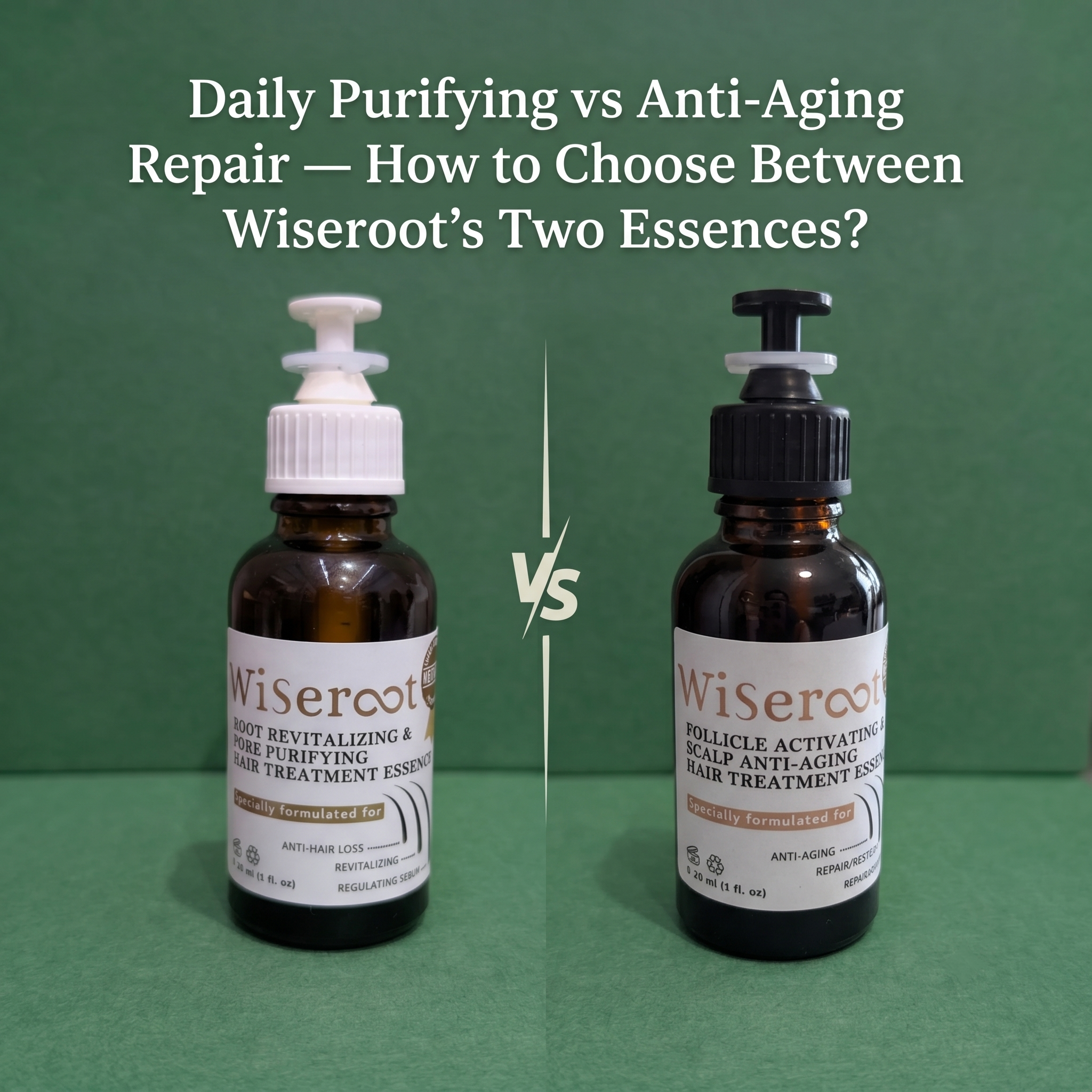 Daily Purifying vs Anti-Aging Repair — How to Choose Between Wiseroot's Two Essences?