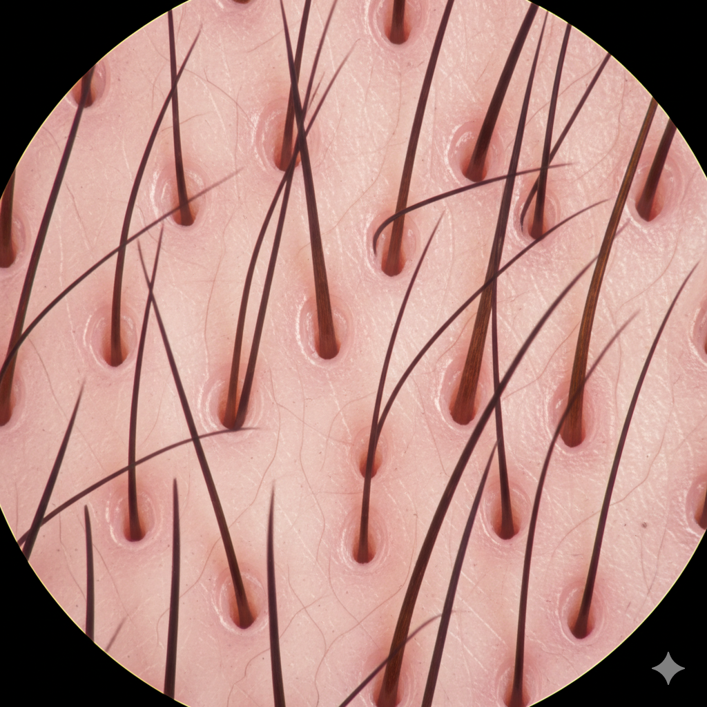 You can shrink your pores on the scalp?