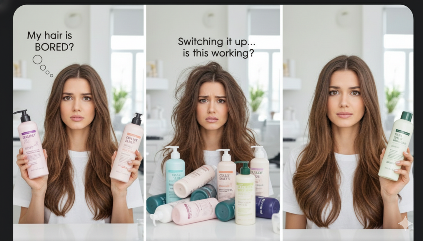 You should switch shampoos regularly so your hair doesn’t 'get used to it?