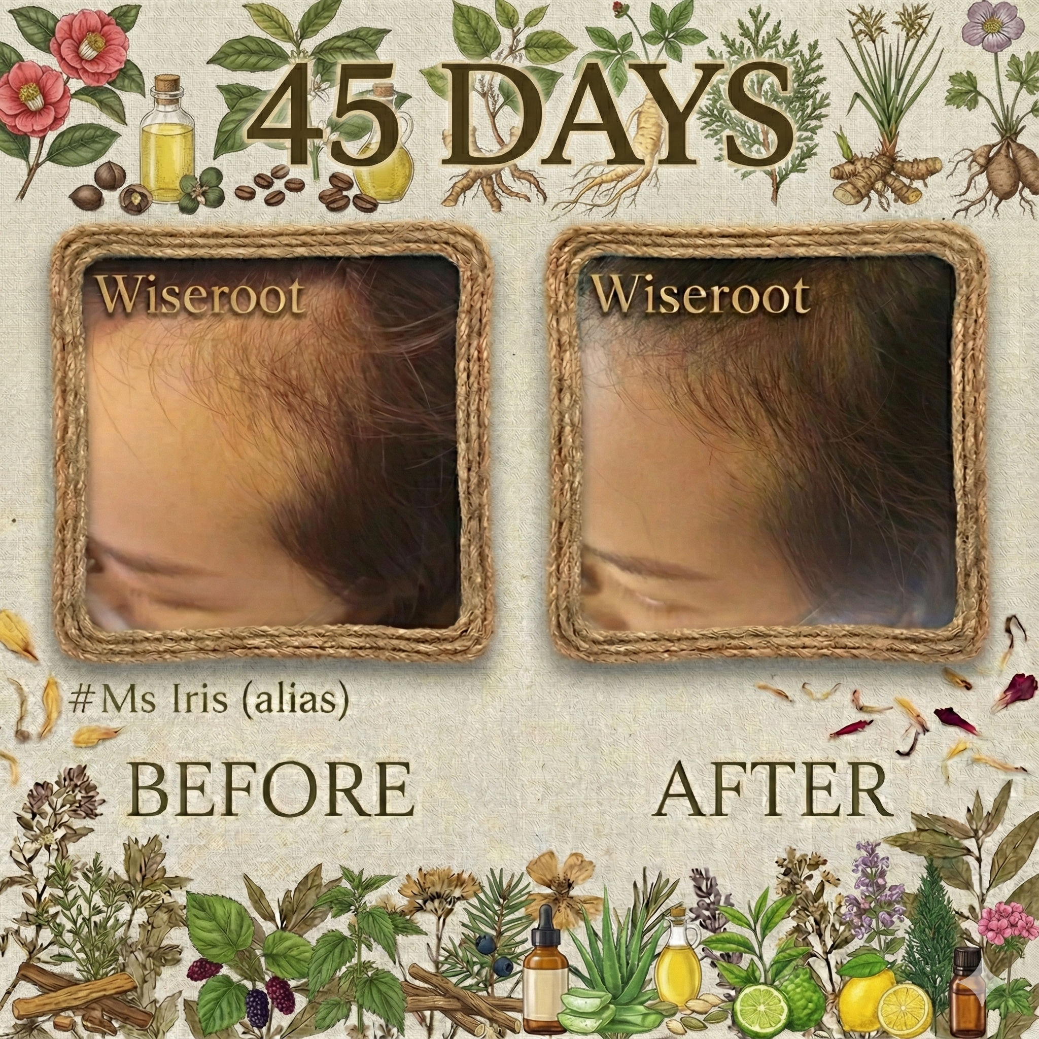 Witness the 90-Day Hairline Transformation: A True Record of Wiseroot Combating Androgenetic Alopecia