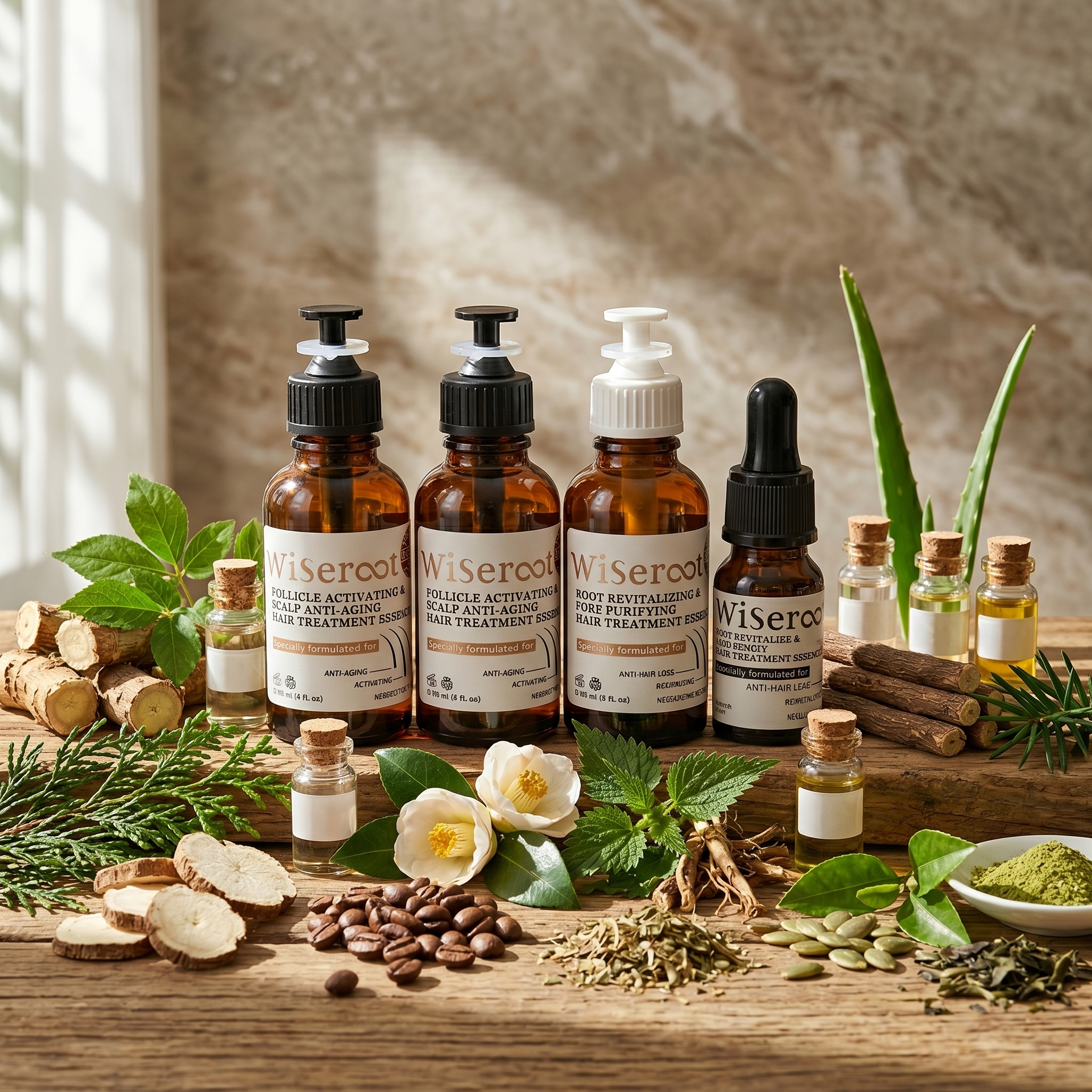 Wiseroot 2+1 Mix & Match Set: Intensive Anti-Aging × Daily Purification – Zone-Specific Scalp Care Solution